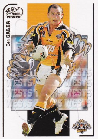 2005 NRL Power Common Card - Base 172 Ben Galea Wests Tigers