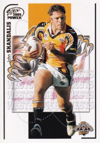 2005 NRL Power Common Card - Base 180 John Skandalis Wests Tigers
