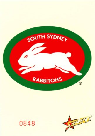 2005 NRL Select Oversized Club Logo - South Sydney Rabbitohs Logo #0848 / 1500