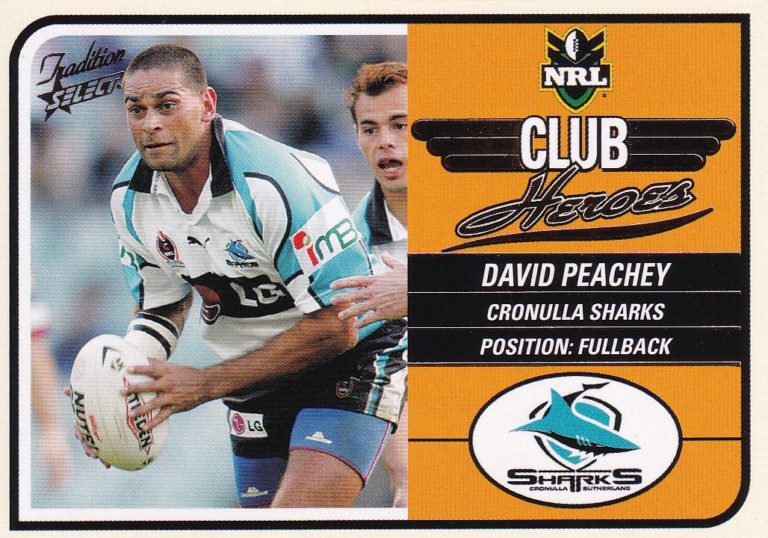 2005 NRL Tradition Club Hero - CH04 David Peachey Cronulla Sharks
