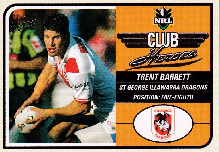 2005 NRL Tradition Club Hero - CH11 Trent Barrett St George Dragons