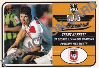 2005 NRL Tradition Promotional Card - CH11 Trent Barrett St George Dragons