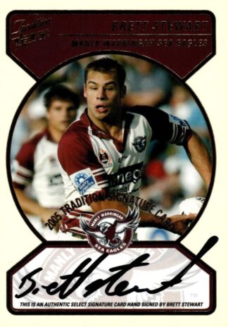 2005 NRL Tradition Signature Redemption - SC1 Brett Stewart Manly Sea Eagles