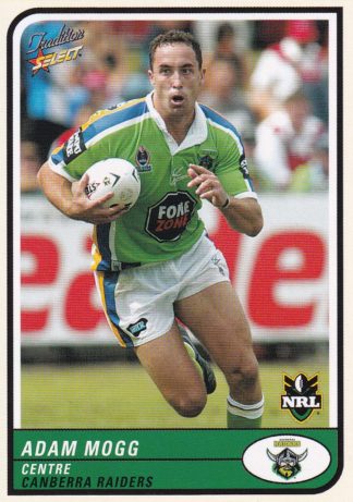 2005 NRL Tradition Common Card - Base 024 Adam Mogg Canberra Raiders