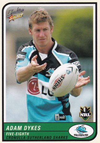 2005 NRL Tradition Common Card - Base 030 Adam Dykes Cronulla Sharks