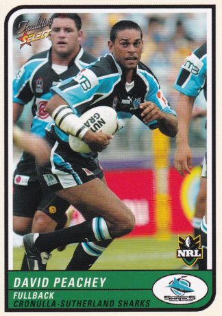 2005 NRL Tradition Common Card - Base 033 David Peachey Cronulla Sharks