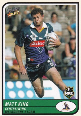 2005 NRL Tradition Common Card - Base 051 Matt King Melbourne Storm