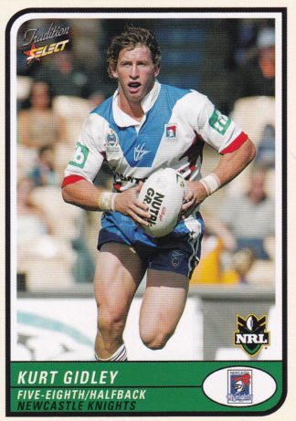 2005 NRL Tradition Common Card - Base 058 Kurt Gidley Newcastle Knights