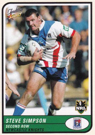 2005 NRL Tradition Common Card - Base 062 Steve Simpson Newcastle Knights
