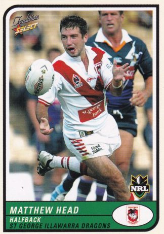 2005 NRL Tradition Common Card - Base 095 Matthew Head St George Dragons