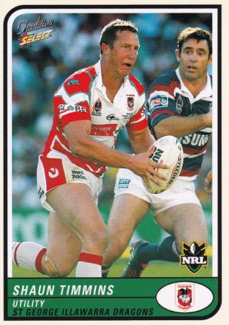 2005 NRL Tradition Common Card - Base 099 Shaun Timmins St George Dragons