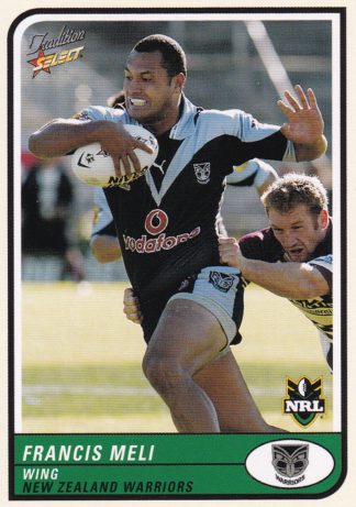 2005 NRL Tradition Common Card - Base 123 Francis Meli Warriors