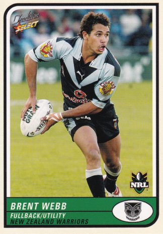 2005 NRL Tradition Common Card - Base 125 Brent Webb Warriors