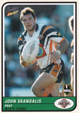 2005 NRL Tradition Common Card - Base 134 John Skandalis Wests Tigers