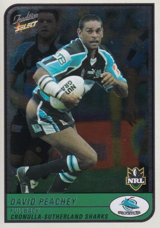 2005 NRL Tradition Foil Parallel - P033 David Peachey Cronulla Sharks