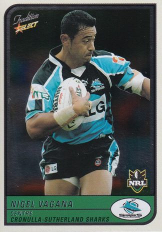 2005 NRL Tradition Foil Parallel - P036 Nigel Vagana Cronulla Sharks