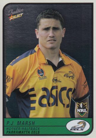 2005 NRL Tradition Foil Parallel - P076 P.J. Marsh Parramatta Eels