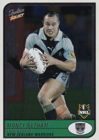 2005 NRL Tradition Foil Parallel - P119 Monty Betham New Zealand Warriors
