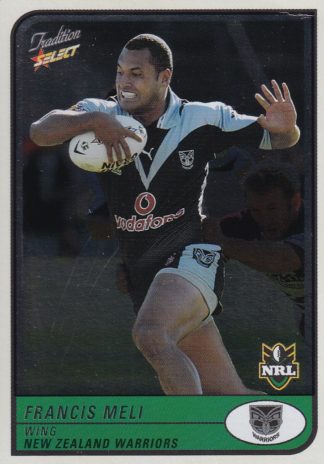 2005 NRL Tradition Foil Parallel - P123 Francis Meli New Zealand Warriors