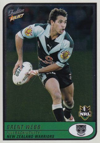 2005 NRL Tradition Foil Parallel - P125 Brent Webb New Zealand Warriors