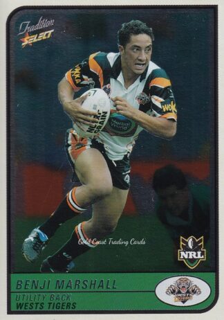 2005 NRL Tradition Foil Parallel - P131 Benji Marshall Wests Tigers