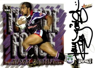 2001 NRL Impact Future Force Signature - FF01 Henry Faafili Warriors