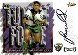 2001 NRL Impact Future Force Signature - FF14 Jamal Lolesi Canberra Raiders