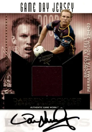 2003 NRL XL Game Day Jersey Cards