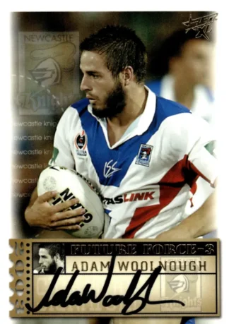 2003 NRL XL Future Force Signature - FF36 Adam Woolnough Newcastle Knights