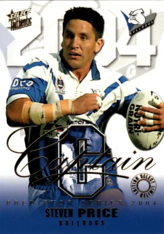 2004 NRL Authentic Captains Card - CP02 Steve Price Canterbury Bulldogs