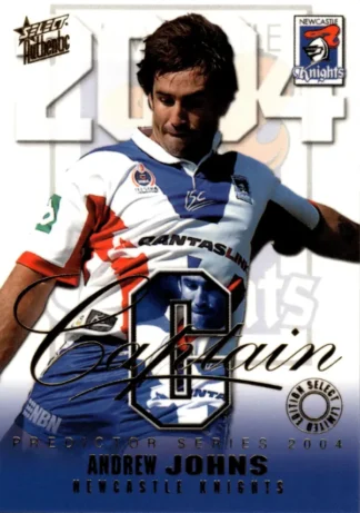 2004 NRL Authentic Captains Card - CP05 Andrew Johns Newcastle Knights