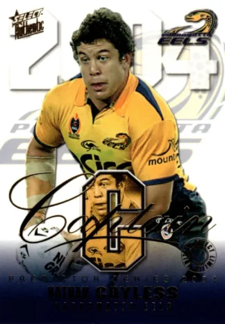 2004 NRL Authentic Captains Card - CP08 Nathan Cayless Parramatta Eels