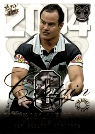 2004 NRL Authentic Captains Card - CP14 Monty Betham Warriors