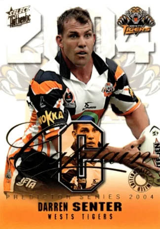 2004 NRL Authentic Captains Card - CP15 Darren Senter Wests Tigers