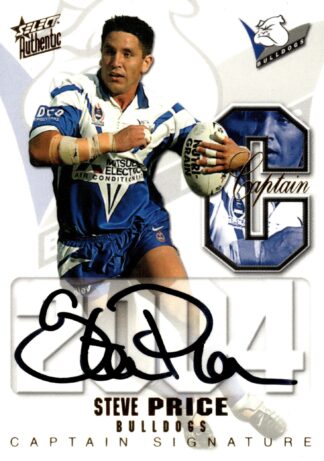 2004 NRL Authentic Captains Signature - CS02 Steve Price Canterbury Bulldogs
