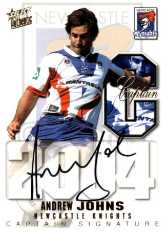 2004 NRL Authentic Captains Signature - CS05 Andrew Johns Newcastle Knights