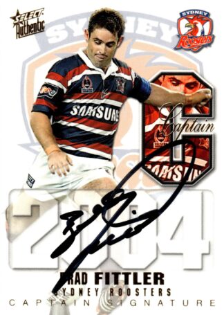2004 NRL Authentic Captains Signature - CS13 Brad Fittler Sydney Roosters