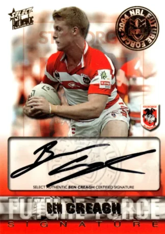 2004 NRL Authentic Future Force Signature - FF10 Ben Creagh St George Dragons