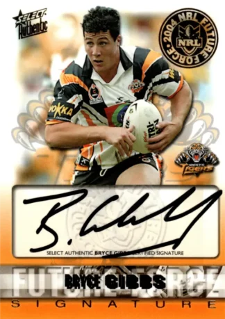 2004 NRL Authentic Future Force Signature - FF12 Bryce Gibbs Wests Tigers