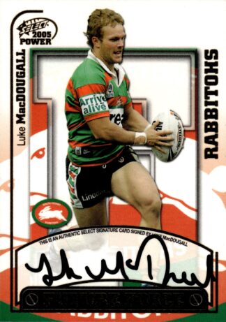 2005 NRL Power Future Force Signature - FF12 Luke MacDougall Rabbitohs