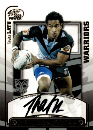 2005 NRL Power Future Force Signature - FF14 Tevita Latu Warriors