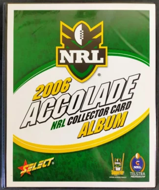 2006 NRL Accolade Album With Full Base Set - 152 Common Cards