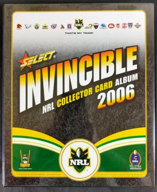 2006 NRL Invincible Album With Full Base Set - 182 Common Cards