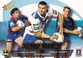 2006 NRL Accolade Top Trio - TT07 Johns, Simpson & Tanner Newcastle Knights