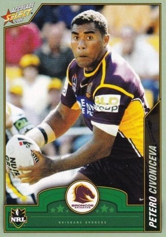 2006 NRL Accolade Common Card - Base 005 Petero Civoniceva Brisbane Broncos