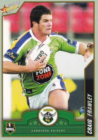 2006 NRL Accolade Common Card - Base 026 Craig Frawley Canberra Raiders