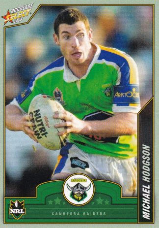 2006 NRL Accolade Common Card - Base 028 Michael Hodgson Canberra Raiders