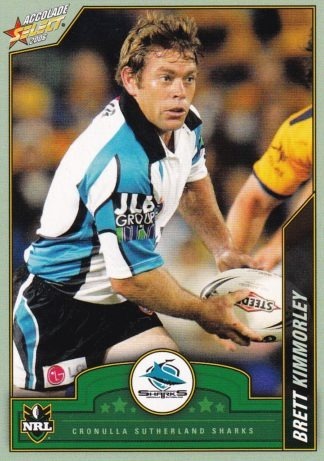 2006 NRL Accolade Common Card - Base 033 Brett Kimmorley Cronulla Sharks