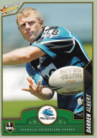 2006 NRL Accolade Common Card - Base 034 Darren Albert Cronulla Sharks