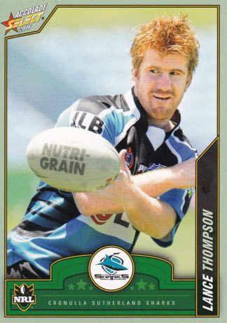 2006 NRL Accolade Common Card - Base 037 Lance Thompson Cronulla Sharks